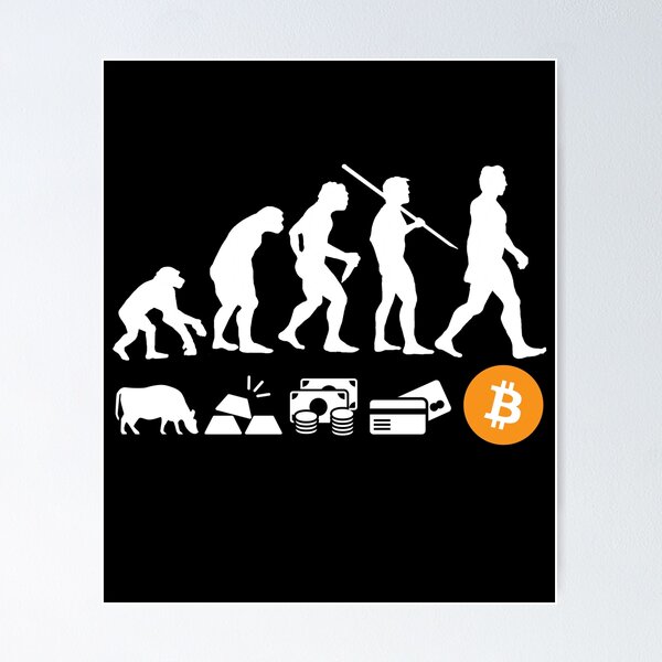Item preview, Bitcoin Evolution of Money BTC Crypto Logo designed and sold by SieJermiin.