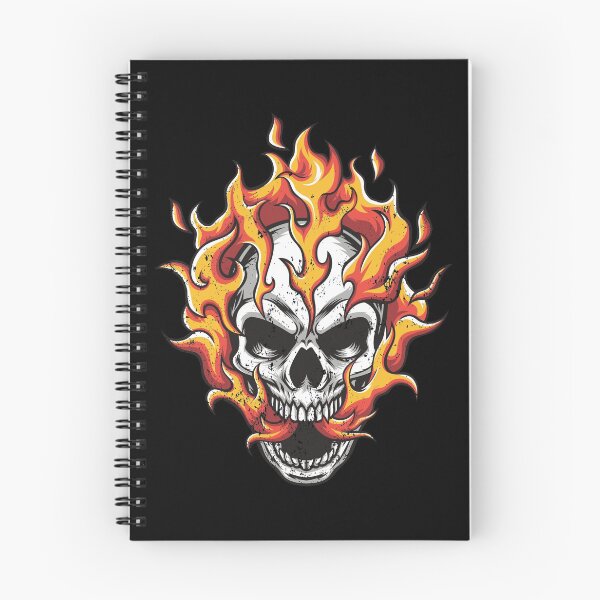 Item preview, Skull on Fire Red Hot Flame Grunge Tattoo designed and sold by bouncymelon.