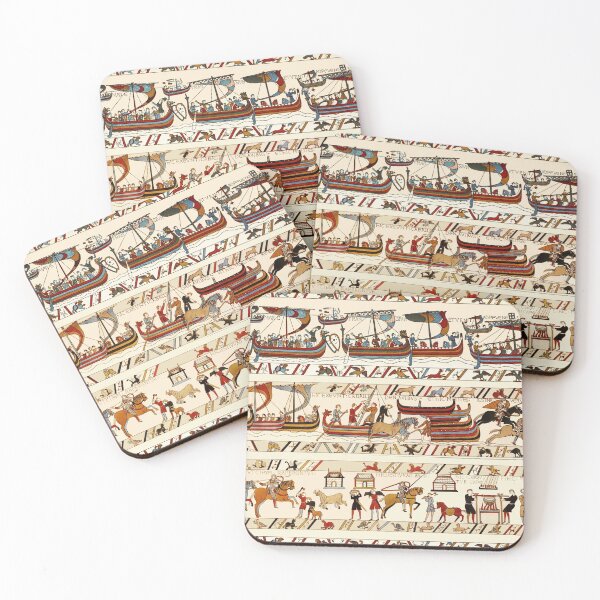 Item preview, BAYEUX TAPESTRY ,BATTLE OF HASTINGS ,NORMAN KNIGHTS HORSEBACK AND VIKING SHIPS designed and sold by BulganLumini.