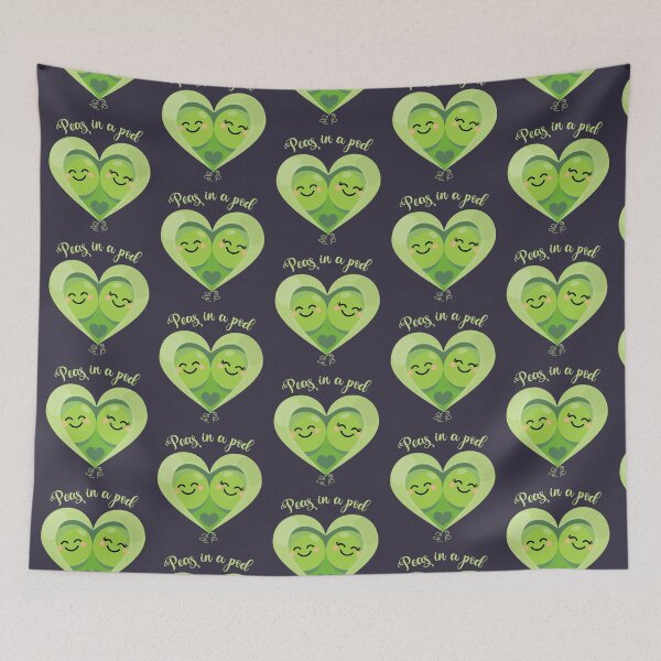 Item preview, Peas in a Pod (Heart) Navy designed and sold by VicEllisArt.
