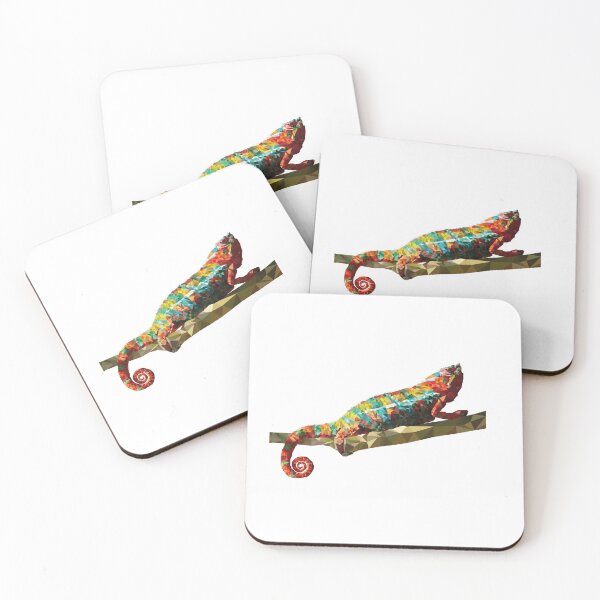 Item preview, Chameleon Polygon Chameleon on branch designed and sold by PaulPolygonart.
