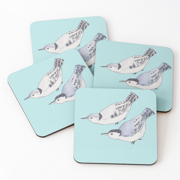 Item preview, White Breasted Nuthatch bird species art designed and sold by TheWaterBirds.