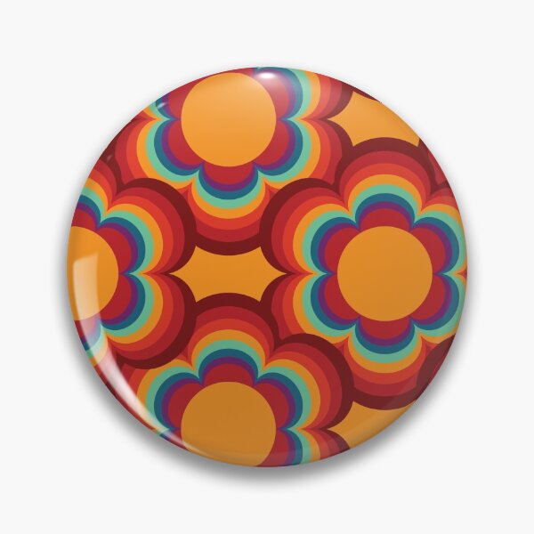 Item preview, 70s Colors Big Sacred Flower Seamless Repeat Pattern Print designed and sold by ClaudiaFlores.