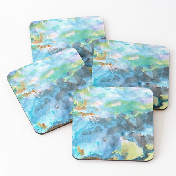 Item preview, Sea ocean coast reef nature abstract watercolor gift trend designed and sold by Anna Härtelt.