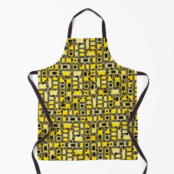 Item preview, Geometric, Pattern, Shapes, Lines, Modern, Abstract, Art, Shocking - Yellow on Black designed and sold by LucidLounger.