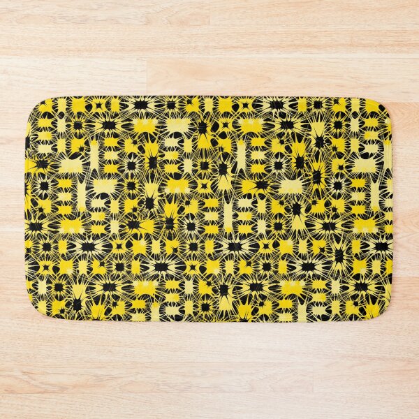 Item preview, Geometric, Pattern, Shapes, Lines, Modern,  Abstract, Art, Shocking - Yellow on Black designed and sold by LucidLounger.