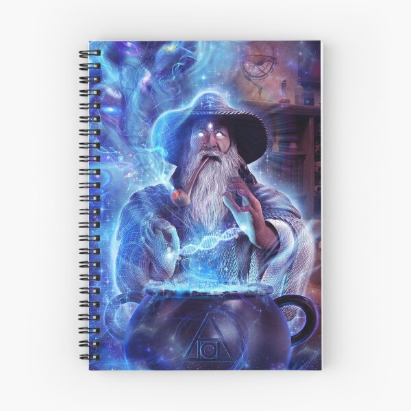 Item preview, Cosmic Holographic Wizard Merlin Third Eye Psychedelic DMT Spiritual Experience with Esoteric Occult Sacred Geometry DNA Symbolism designed and sold by PrimalAlchemy.