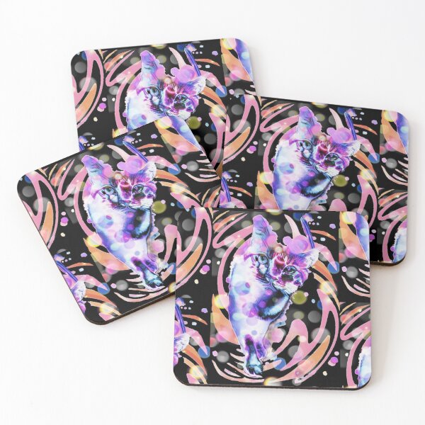 Item preview, Psychedelic trippy cat  designed and sold by Cyberomiz.