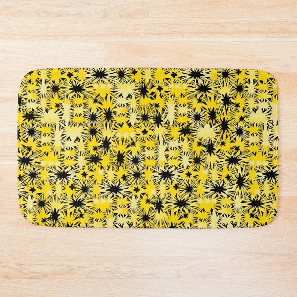 Item preview, Geometric, Pattern, Shapes, Lines, Modern,  Abstract, Art, Efflorescent - Yellow on Black designed and sold by LucidLounger.