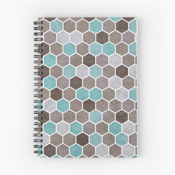 Item preview, Hexagonal Textured Pattern Blue Brown designed and sold by Jared Davies.