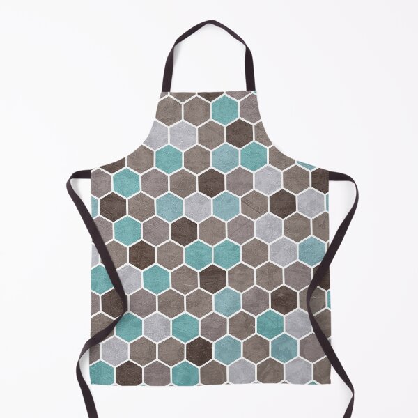 Item preview, Hexagonal Textured Pattern Blue Brown designed and sold by Jared Davies.