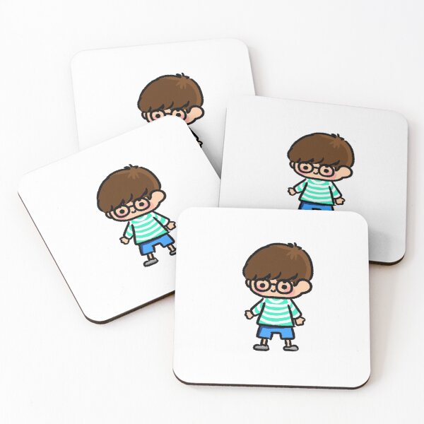 Item preview, Kawaii Kpop Jpop Idol with glasses Chibi Manga designed and sold by GLwithUs.