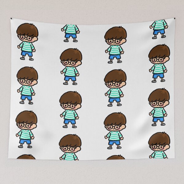 Item preview, Kawaii Kpop Jpop Idol with glasses Chibi Manga designed and sold by GLwithUs.