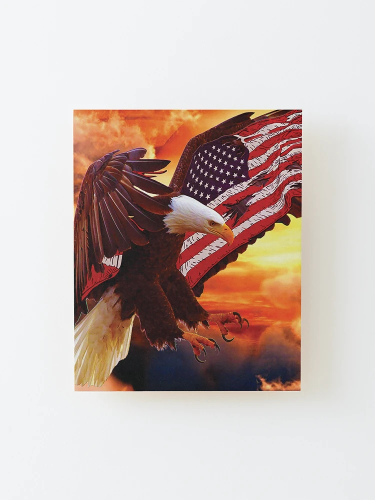 American Bald Eagle on a Branch - Painting – Canvas Art Plus