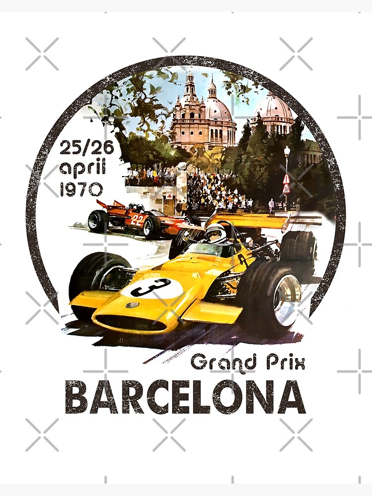 Promotional Advertising Poster 1953 Spanish Grand Prix Motorcycle Race 