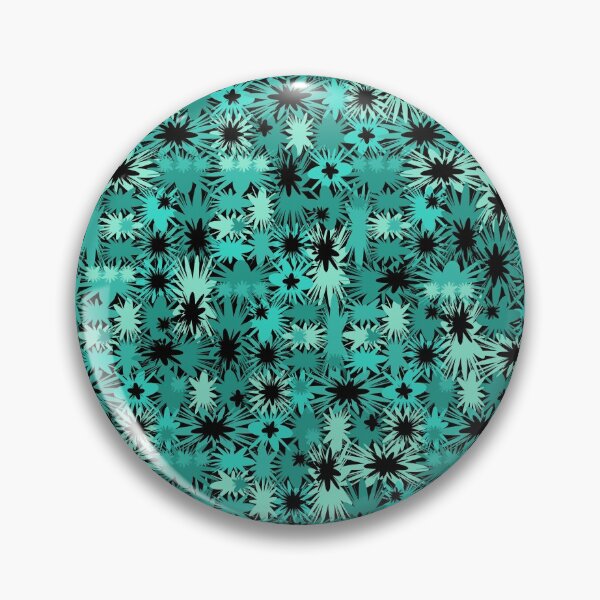 Item preview, Geometric, Pattern, Shapes, Lines, Modern,  Abstract, Art, Efflorescent - Teal on Black designed and sold by LucidLounger.