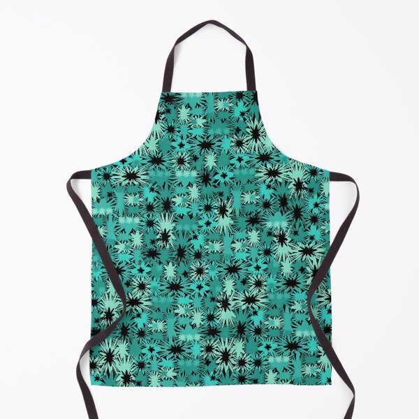 Item preview, Geometric, Pattern, Shapes, Lines, Modern,  Abstract, Art, Efflorescent - Teal on Black designed and sold by LucidLounger.