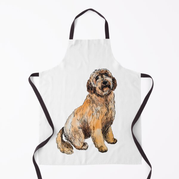 Item preview, watercolor portrait of labradoodle  designed and sold by VicaVeresk.