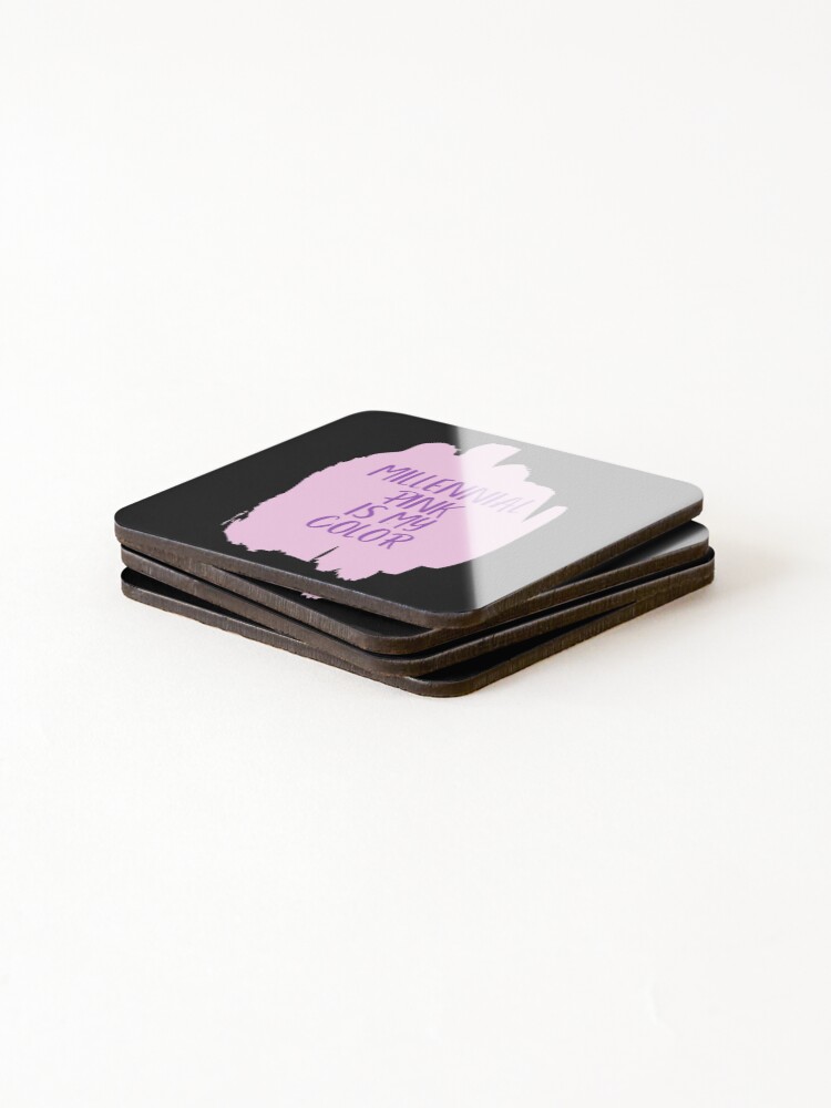 Thumbnail 4 of 5, Coasters (Set of 4), Millennial Pink Is My Color  designed and sold by DesignsofNote.