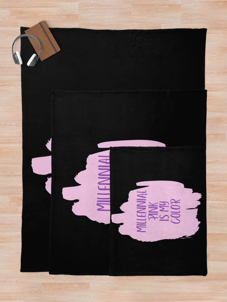 Thumbnail 5 of 6, Throw Blanket, Millennial Pink Is My Color designed and sold by DesignsofNote.