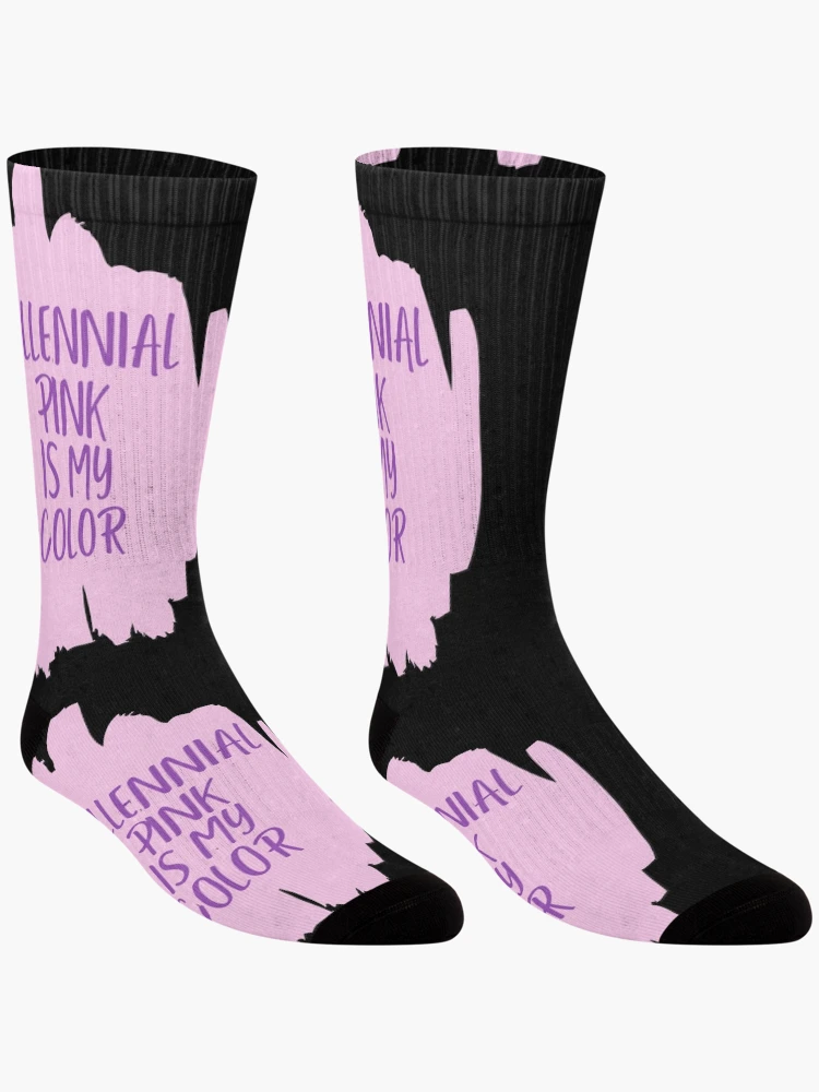 Thumbnail 3 of 5, Socks, Millennial Pink Is My Color  designed and sold by DesignsofNote.