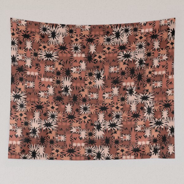 Item preview, Geometric, Pattern, Shapes, Lines, Modern,  Abstract, Art, Efflorescent- Terracotta on Black designed and sold by LucidLounger.