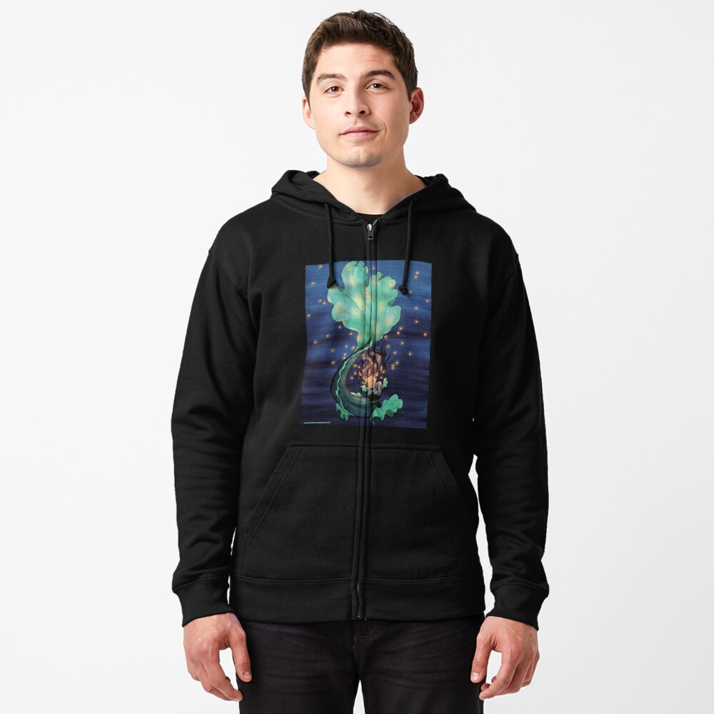 Aperçu de l'œuvre Veste zippée à capuche créée et vendue par ChemineHerisson.