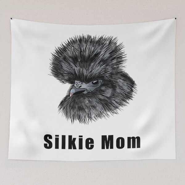 Item preview, Silkie Mom with Adorable Silkie Chicken and it's Fluffy Poof of Feathers designed and sold by PrettyLittlePic.