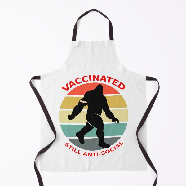 Item preview, Vaccinated Still Anti-Social Big Foot Skunk Ape Sunset White BG designed and sold by KeysTreasures.