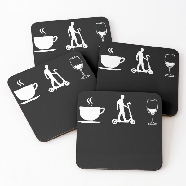 Item preview, Funny Coffee E-Scooter Electric Scooter Biathlonist Wine designed and sold by Salvadax.