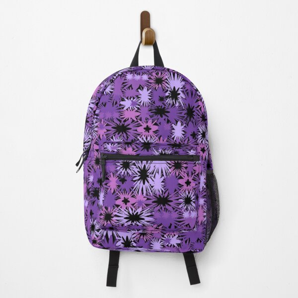 Item preview, Geometric, Pattern, Shapes, Lines, Modern,  Abstract, Art, Efflorescent - Purple on Black designed and sold by LucidLounger.