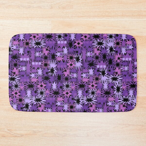 Item preview, Geometric, Pattern, Shapes, Lines, Modern,  Abstract, Art, Efflorescent - Purple on Black designed and sold by LucidLounger.