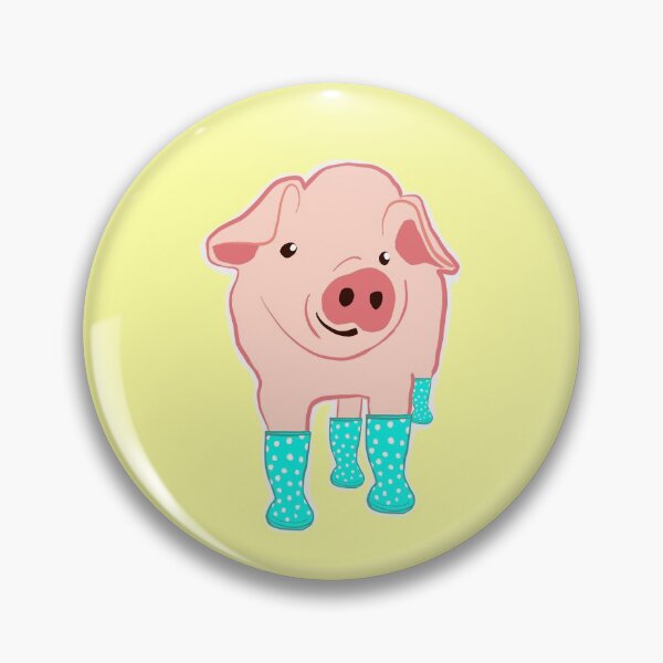 Item preview, Cute Pig, piglet in rain boots, adorable spring pig lover Gift Idea designed and sold by FreckledBliss.