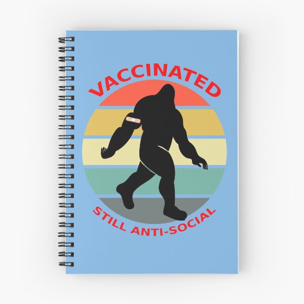 Item preview, Vaccinated Still Anti-Social Big Foot Skunk Ape Sunset Blue BG designed and sold by KeysTreasures.