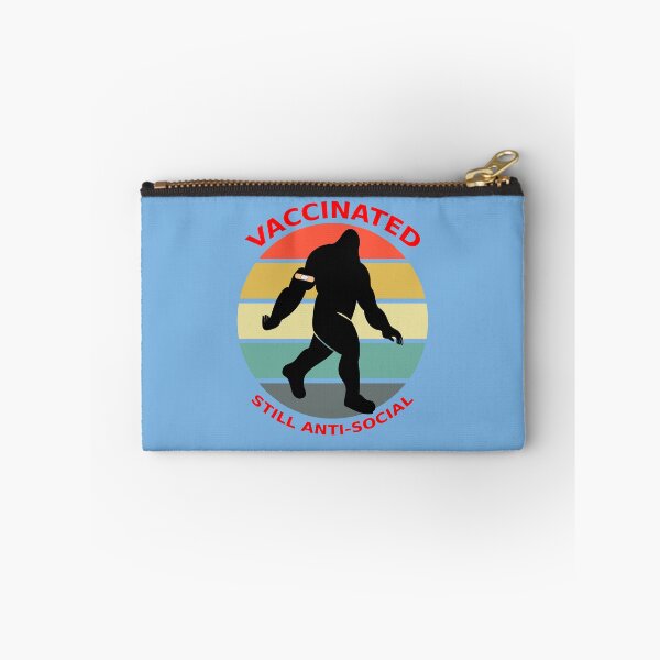 Item preview, Vaccinated Still Anti-Social Big Foot Skunk Ape Sunset Blue BG designed and sold by KeysTreasures.