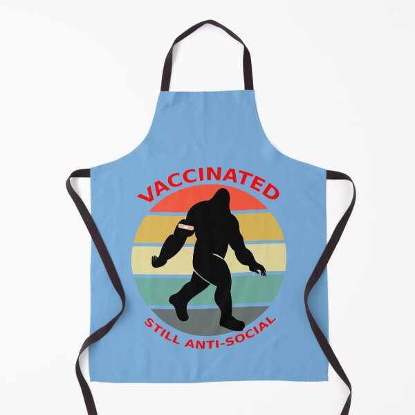 Item preview, Vaccinated Still Anti-Social Big Foot Skunk Ape Sunset Blue BG designed and sold by KeysTreasures.