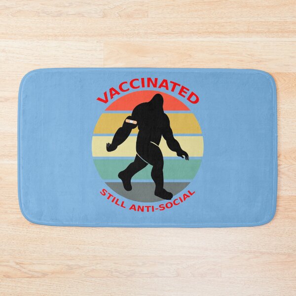 Item preview, Vaccinated Still Anti-Social Big Foot Skunk Ape Sunset Blue BG designed and sold by KeysTreasures.