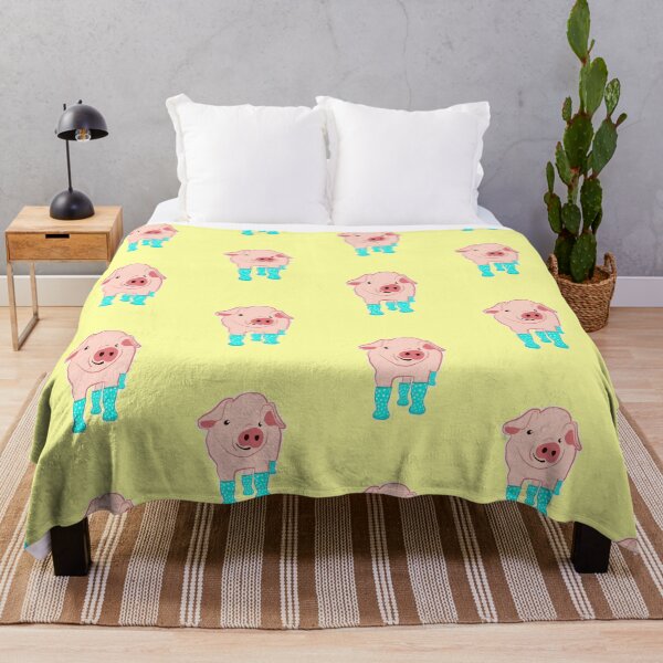 Item preview, Cute Pig, piglet in rain boots, adorable spring pig lover Gift Idea designed and sold by FreckledBliss.