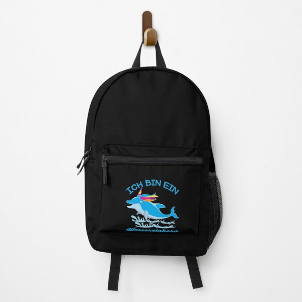 Artikelvorschau, Wassereinhorn Delphin schwimmt im Meer mit Horn entworfen und verkauft von Spirit-Designs.