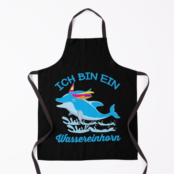 Artikelvorschau, Wassereinhorn Delphin schwimmt im Meer mit Horn entworfen und verkauft von Spirit-Designs.
