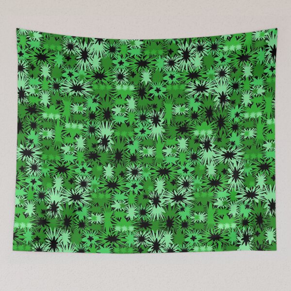 Item preview, Geometric, Pattern, Shapes, Lines, Modern,  Abstract, Art, Efflorescent - Green on Black designed and sold by LucidLounger.