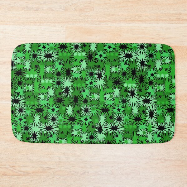 Item preview, Geometric, Pattern, Shapes, Lines, Modern,  Abstract, Art, Efflorescent - Green on Black designed and sold by LucidLounger.