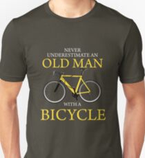 Never Underestimate Old Man With Bicycle Unisex T-Shirt