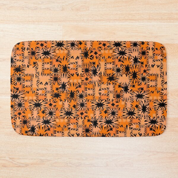 Item preview, Geometric, Pattern, Shapes, Lines, Modern,  Abstract, Art, Efflorescent - Orange on Black designed and sold by LucidLounger.