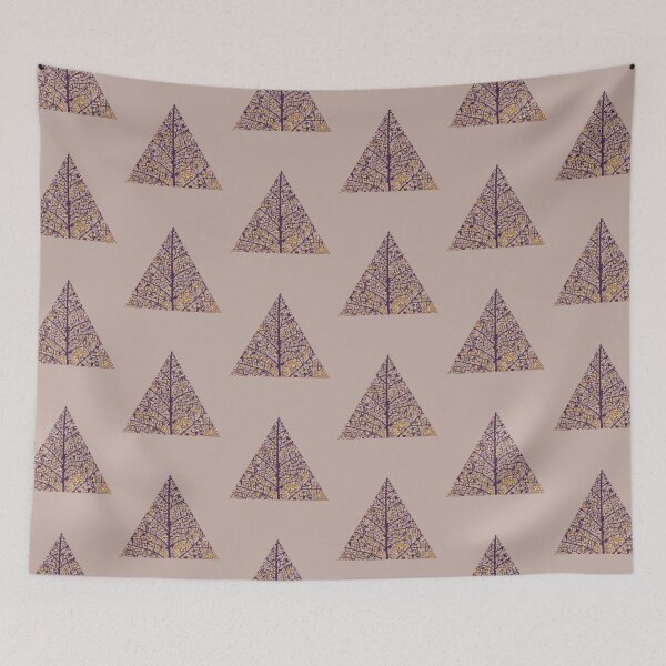 Item preview, Springtime Yellow Blooms Tree Triangle Art - Brown designed and sold by brindled.
