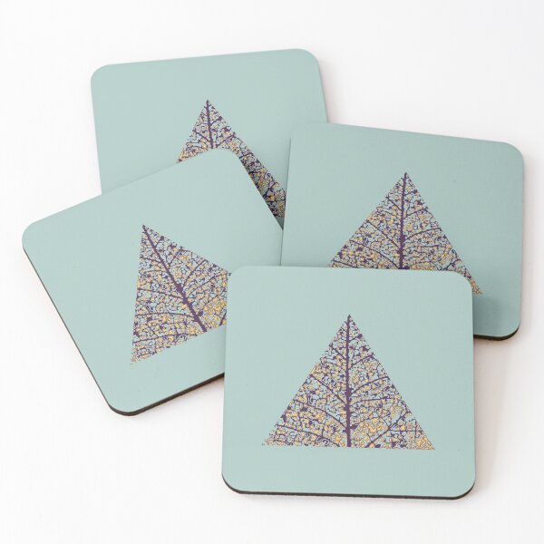 Item preview, Springtime Yellow Blooms Tree Triangle Art - Turquoise designed and sold by brindled.