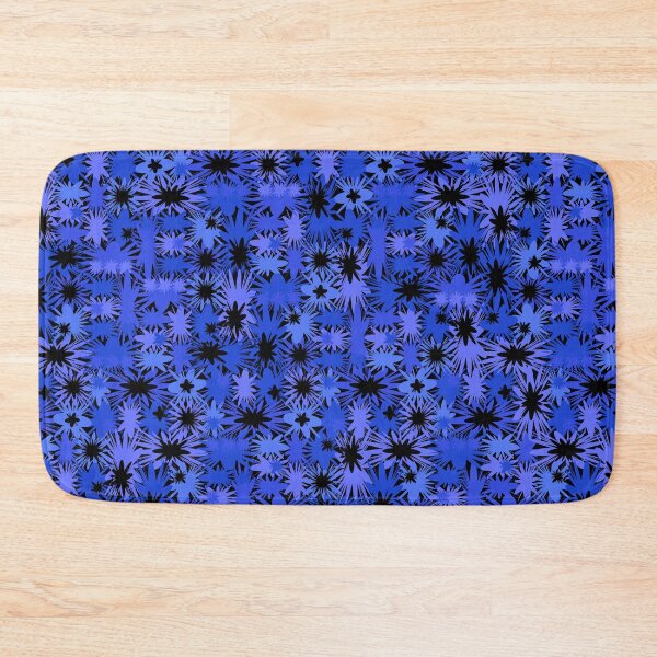 Item preview, Geometric, Pattern, Shapes, Lines, Modern,  Abstract, Art, Efflorescent - Blue on Black designed and sold by LucidLounger.