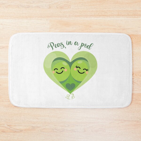 Item preview, Peas in a Pod (Heart) White designed and sold by VicEllisArt.