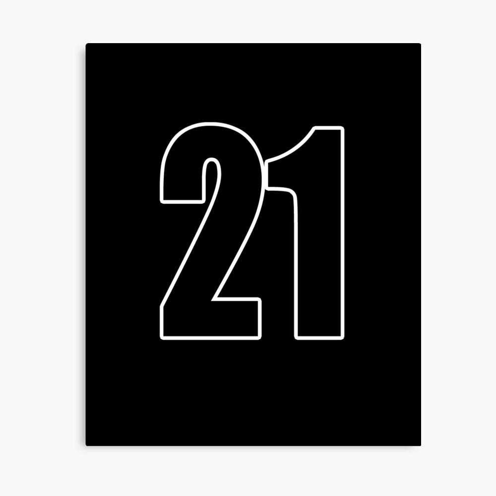 21 Number No Back Number Photographic Print For Sale By Geogdesigns Redbubble