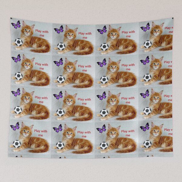 Item preview, The kitten wants to play. Print, art. designed and sold by Senior-Kuzmin.